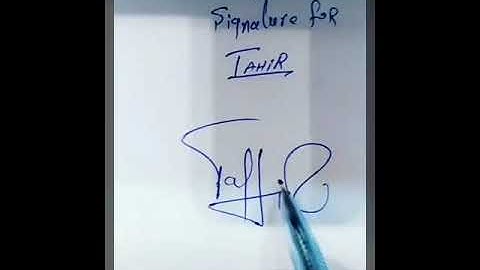 Tahir Name Signature Style || Learn Your Signature