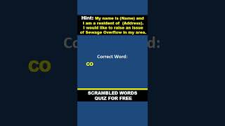 Find Letter Category | Unscramble the Scrambled Word