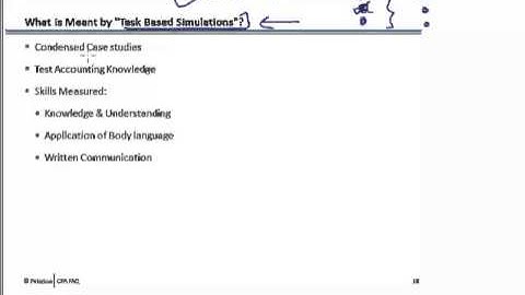 Task Based Simulation in CPA Exam