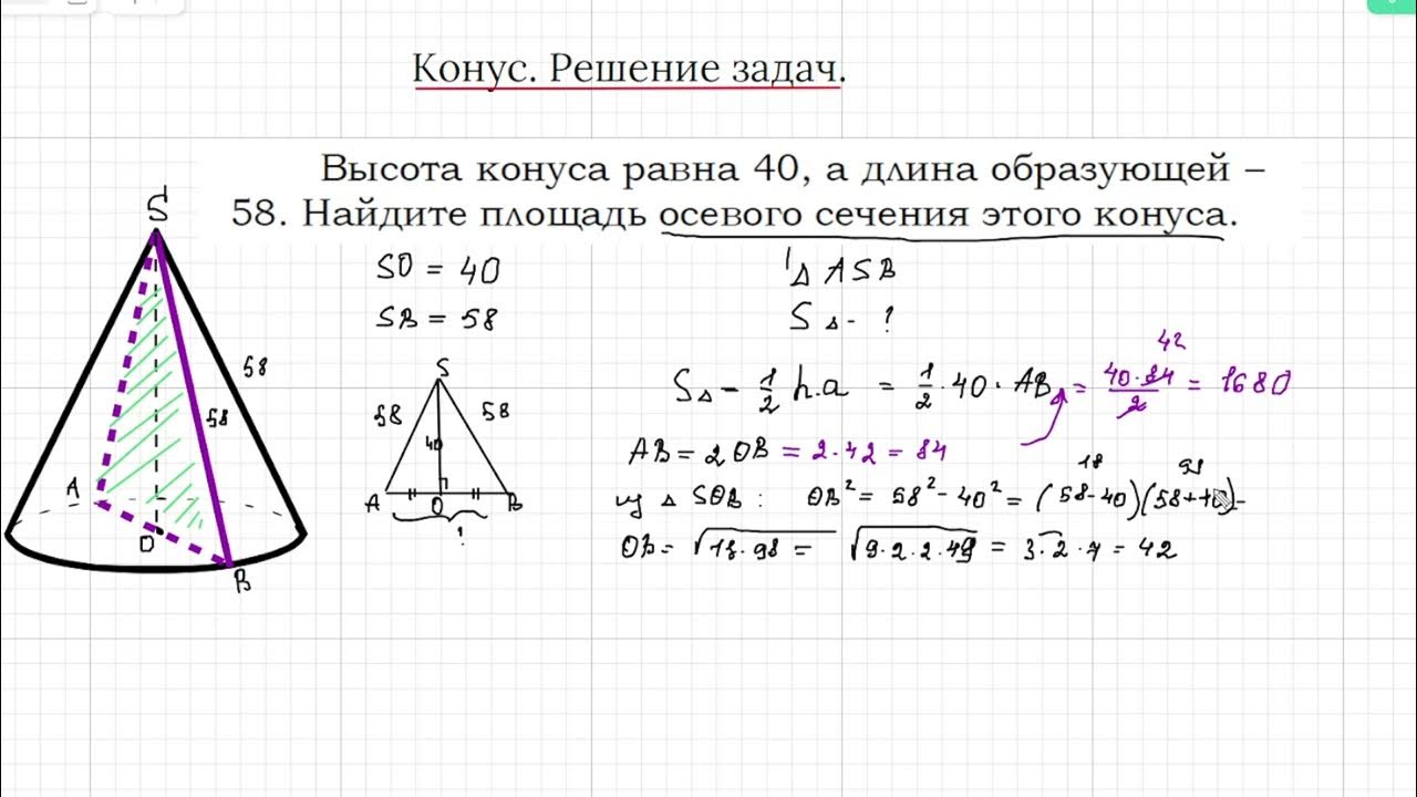 Площадь осевого сечения этого конуса. Площадь осевого сечения конуса. найдите площадь осевого сечения конуса. осевое сечение конуса. найдите площадь сечения конуса.