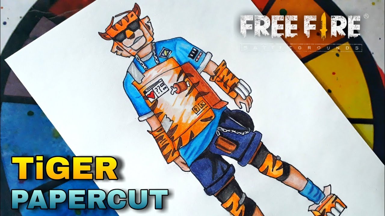 Tiger Papercut Bundle || Incubator Bundle FreeFire Drawing || Kaku ...