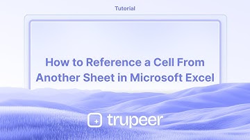 How to Reference a Cell From Another Sheet in Microsoft Excel