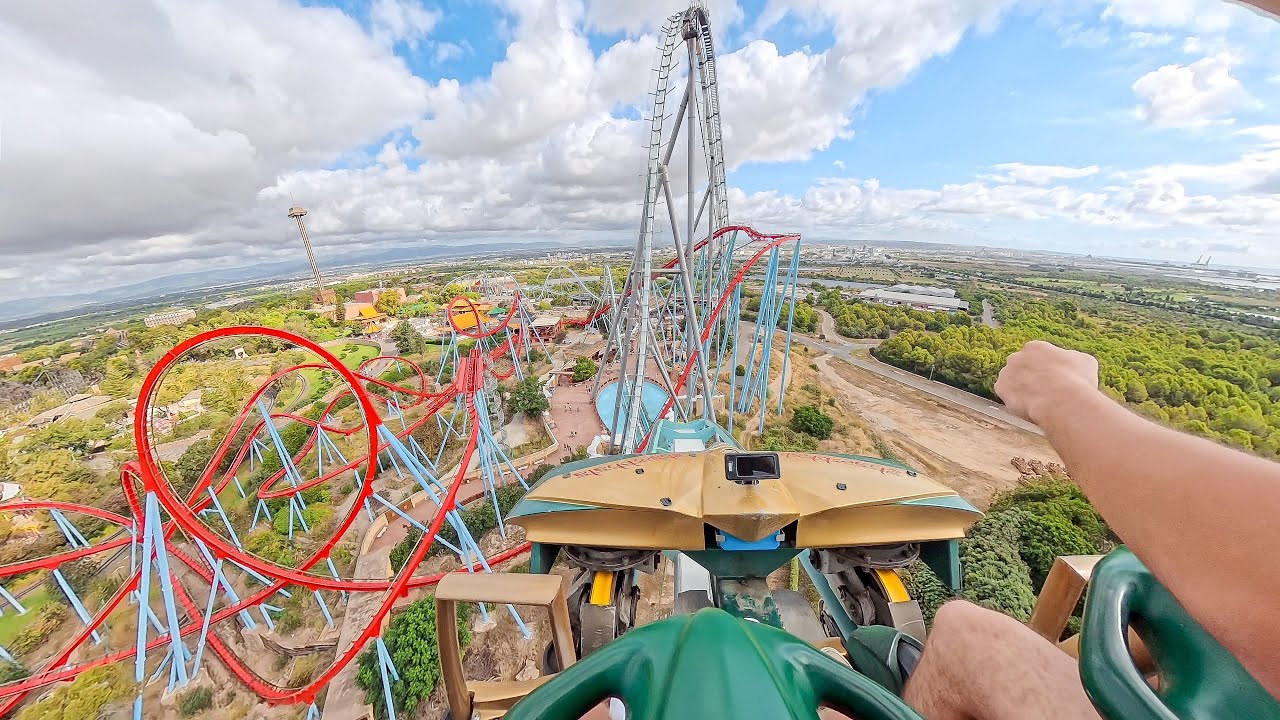 Shambhala at PortAventura ONRIDE POV | Big Drops and Airtime