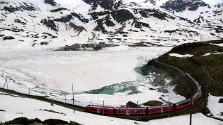 [RhB]Lago Bianco in May, Rhaetian Railway, Switzerland