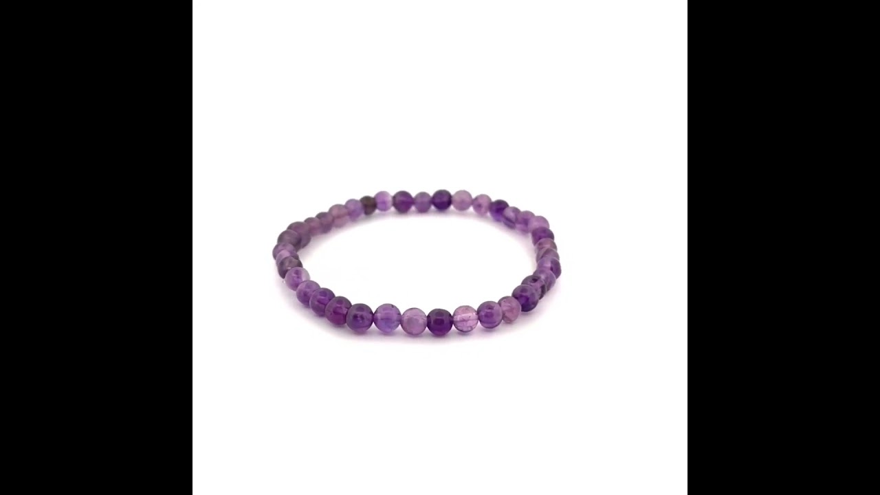 Buy BuyGems Amethyst Crystal Bracelet For Women 22 Round Bead 8mm A Elastic  Strachable Natural Amethyst Bracelet Original Certified For Wrist Band  Genuine Jamuniya Stone Bracelet For Men at Amazon.in