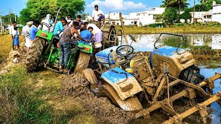 New holland and JohnDeere tractors stuck in mud Rescued by Mahindra tractor |tractor video| tractor screenshot 4
