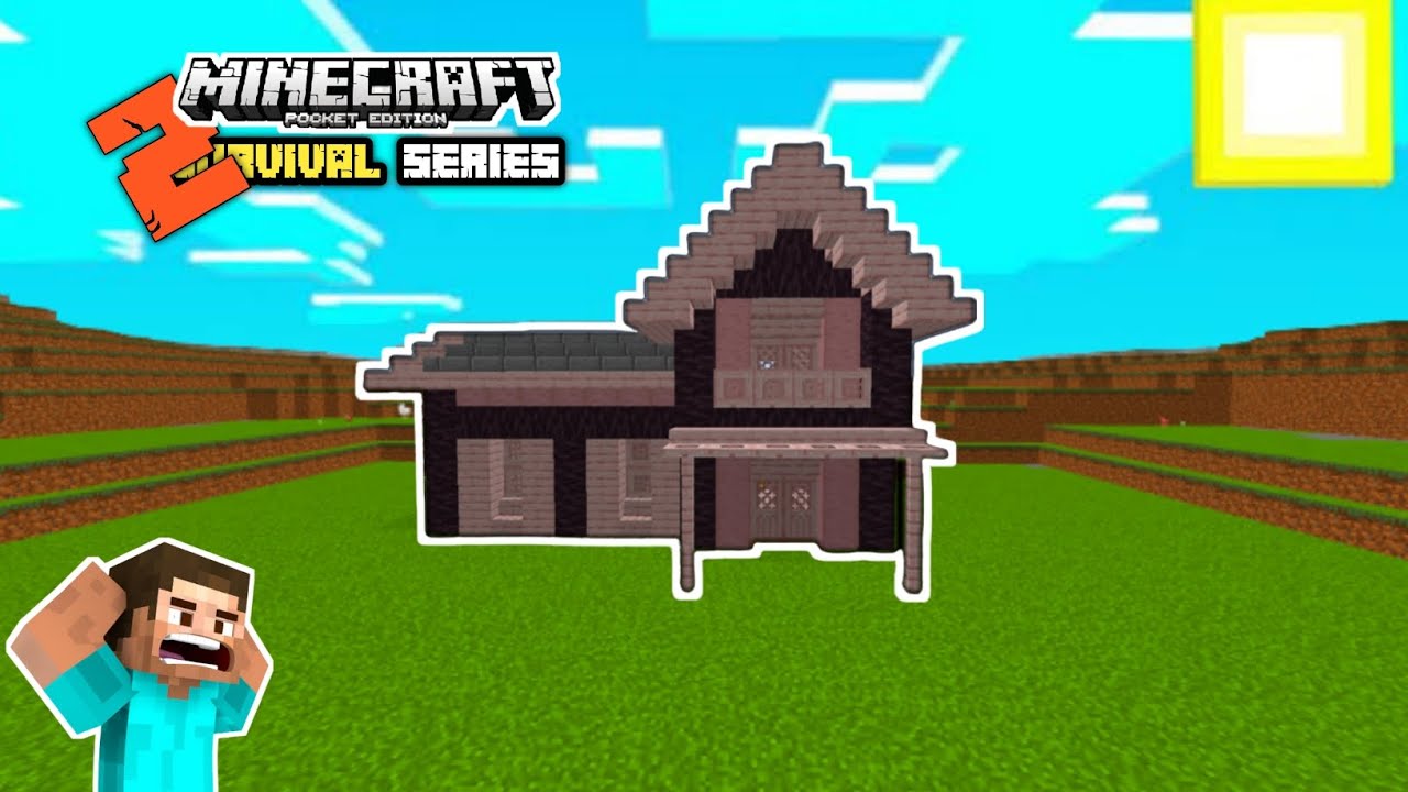 My first house in Minecraft pe😍 || Minecraft survival series ep 2 ...