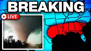 🔴NOW: Tornado On The Ground In Mississippi! With LIVE Storm Chasers