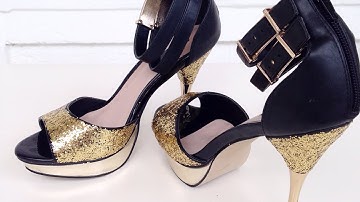 Make Beautiful Gold Glitter Heels - DIY Style - Guidecentral