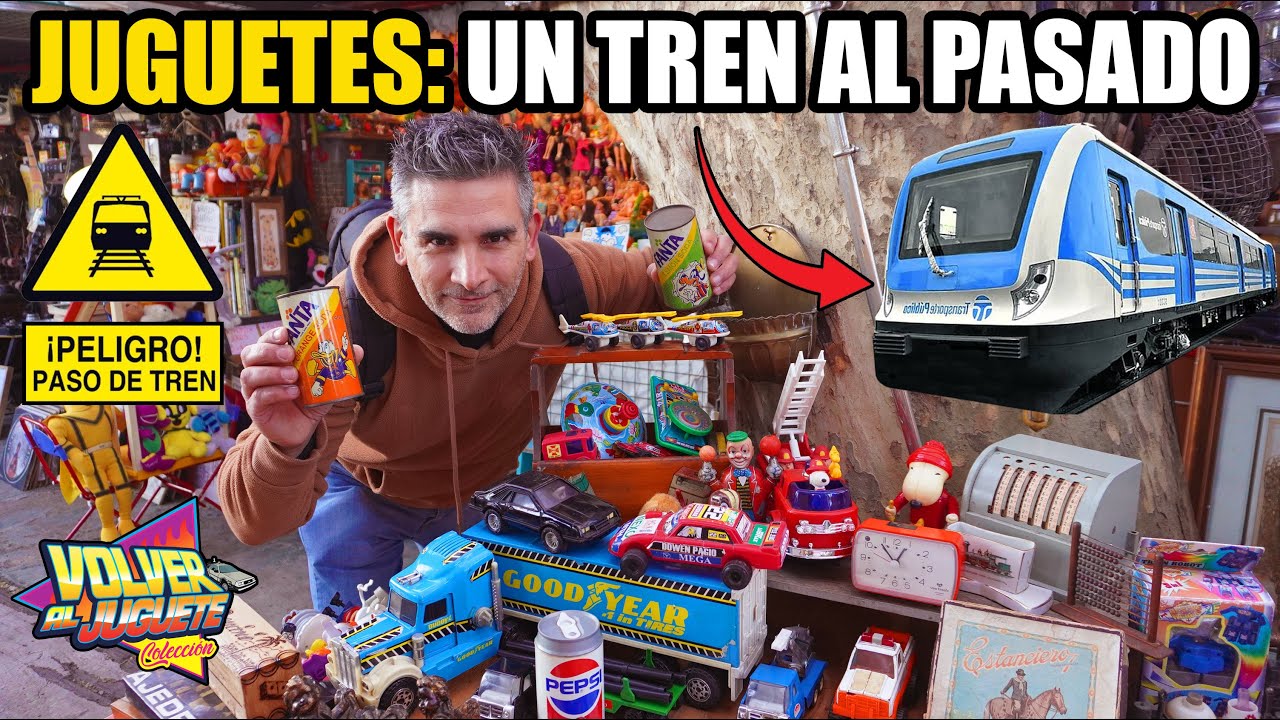 Juguetes Antiguos Increíbles en una Feria al lado de las vías del Tren