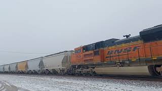 BNSF 7493 West in Princeton, IL 1/5/25