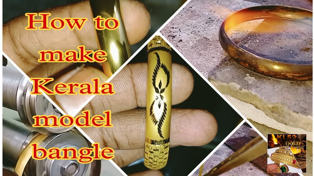 Bangle Accessory Making How to make Kerala model bangle 916 gold bangle model - YouTube