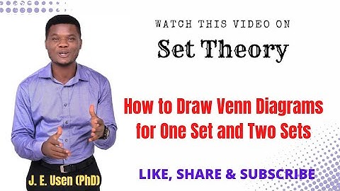 Set Theory | Part 5 | How to Draw Venn Diagrams for One Set and Two Sets