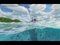 Dynamic ocean rendering combined with instantiated foliage with 3D impostors & volumetric atmosphere