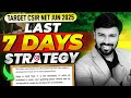 CSIR NET Mathematics Strategy 2025 | Ultimate 7-Day Preparation Plan