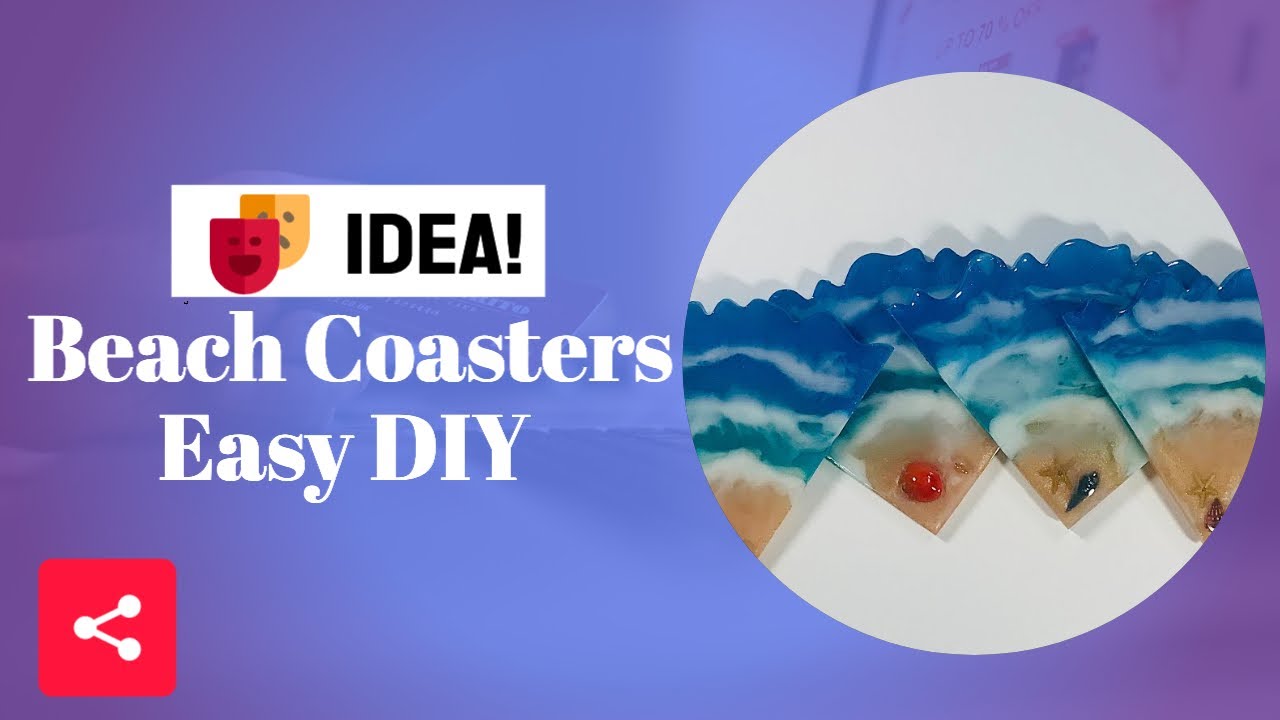 How to make beach resin coasters | DIY #54 #resincoasters #mayartistry ...
