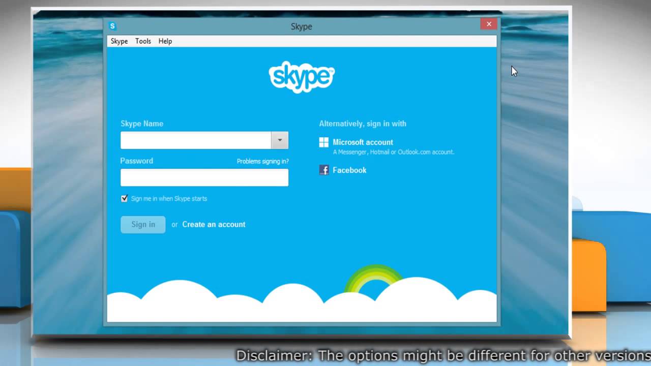 Disable Screen Sharing in Skype® for Windows® Desktop on Windows® 8 PC