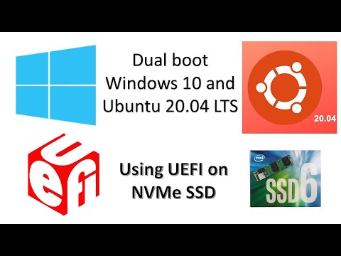Ubuntu 20.04 LTS Dual boot on intel  660p NVMe SSD with Windows 10. Detailed explanation in Hindi.