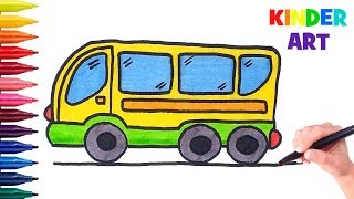 Как нарисовать автобус для детей | How to draw a bus Как нарисовать автобус для детей | How to draw a bus