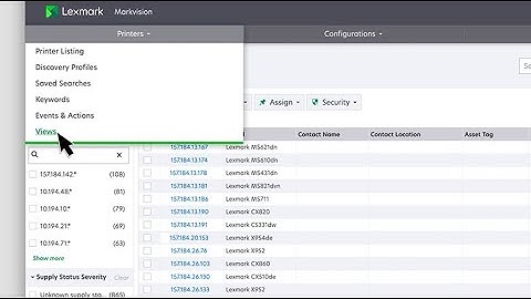 Lexmark Markvision Enterprise—Custom views and reporting