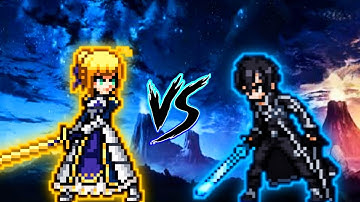 Saber OP VS Kirito V2 (3 forms) in Jump Force Mugen 😱