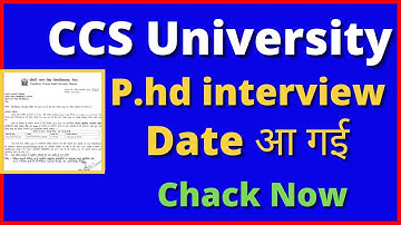 ccsu phd interview date 2023 | ccsu phd interview update | phd admission 2023