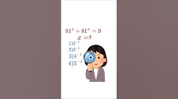 81^x+81^x=9 find x #maths