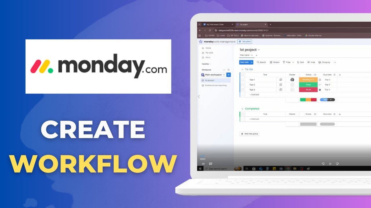 How to Create a Workflow on Monday com Full 2026 Guide - YouTube