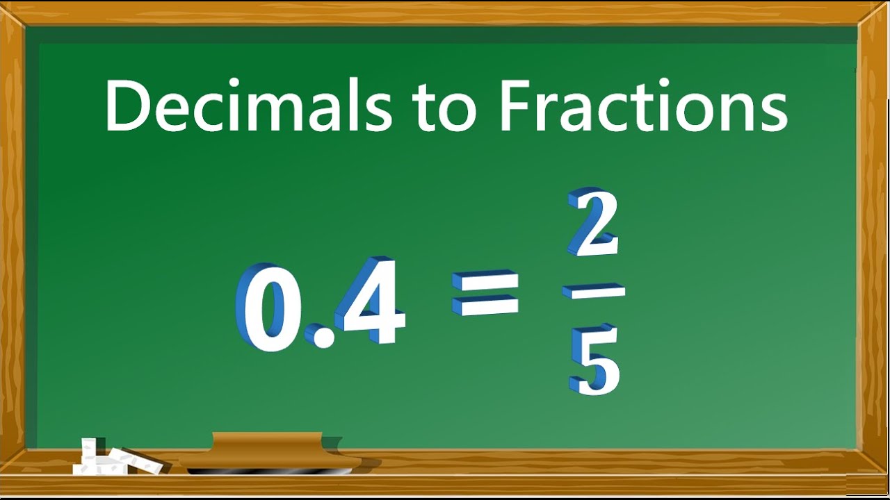 How to Convert Decimals to Fractions - YouTube
