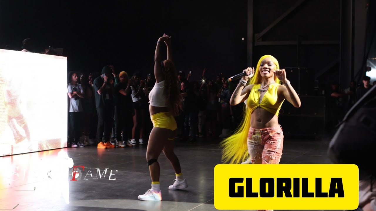 Glorilla Tells Crowd She Wasn't Drunk Live Performance 