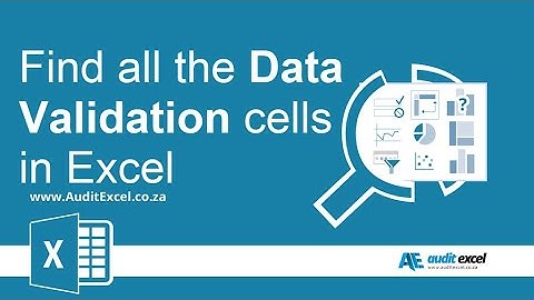 Find the data validation cells in an Excel spreadsheet without checking every cell