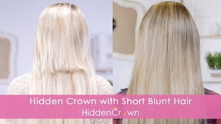 Blending  with Short Blunt Hair  Hidden Crown