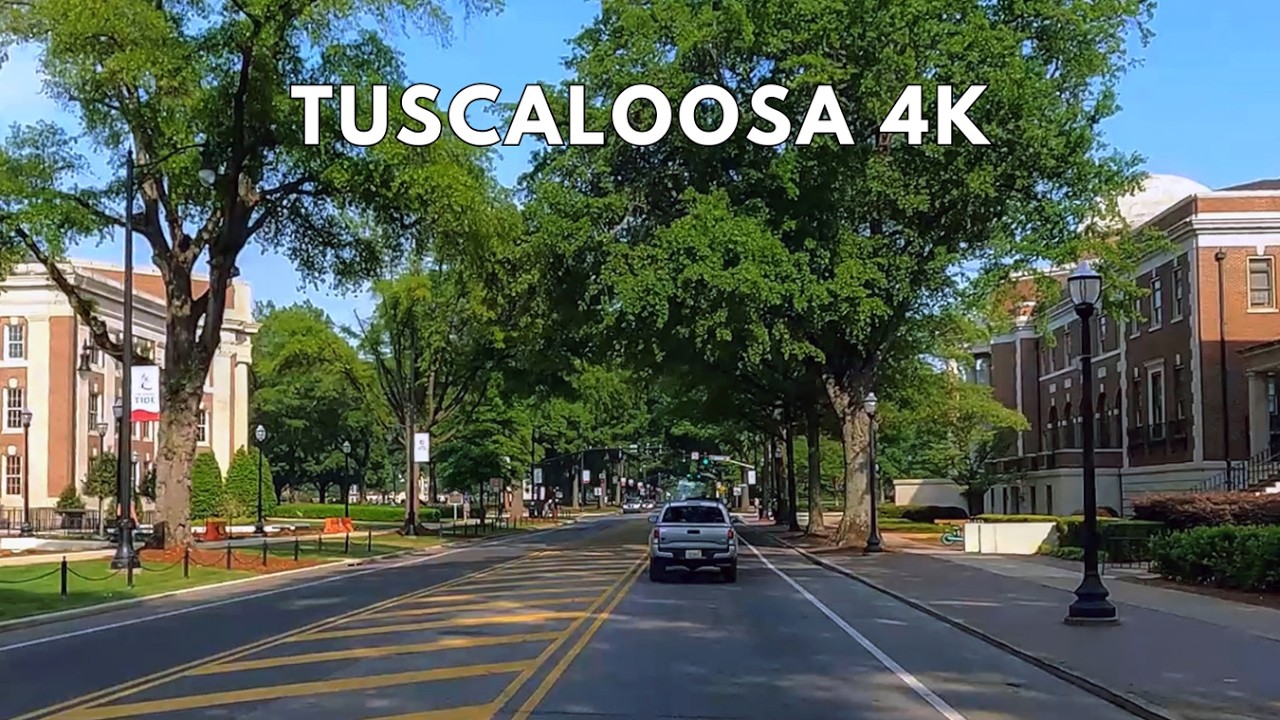 Tuscaloosa Alabama 4K Driving Tour | University Boulevard - Heart of the Crimson Tide!