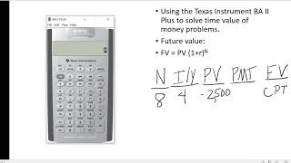 TI BA II Plus Future Value
