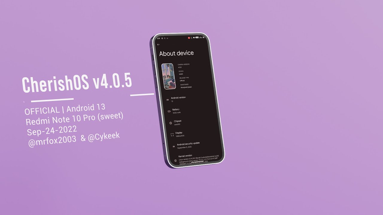 CherishOS v4.0.5 - OFFICIAL | Android 13 | Redmi Note 10 Pro - YouTube