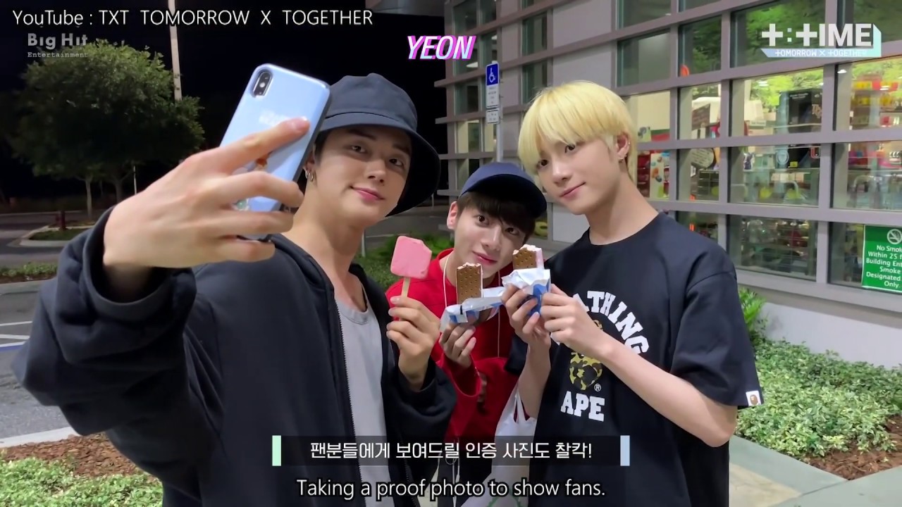 [ENG SUB]  TXT  [T TIME] YEONJUN's treat for members, Yummy ice cream!
