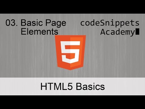 HTML Fundamentals 03. Basic Page Elements: p, br, em/strong, pre, hn