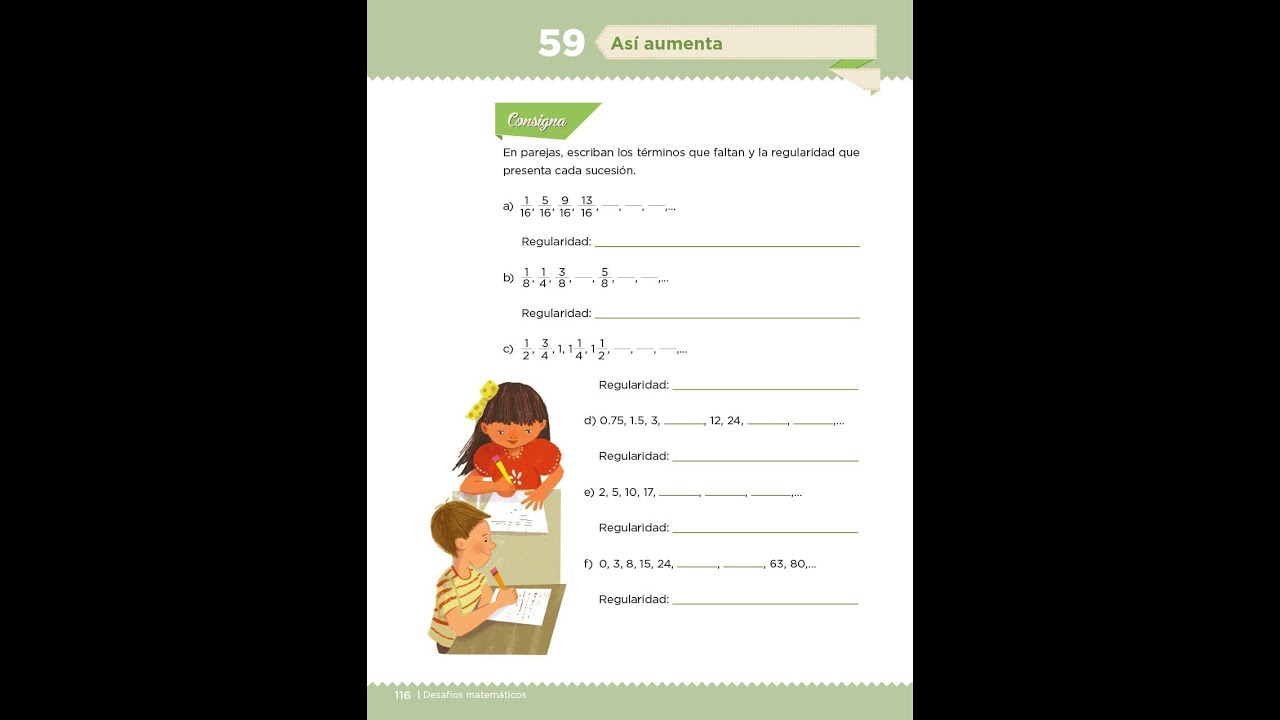 Desafíos Matemáticos Página 116 Contestado Sexto Grado de Primaria