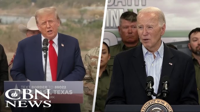 Border Duel Biden Trump Show Up At Southern Border As Illegal Entries Shatter Records Again