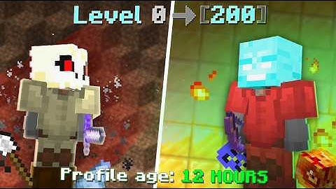 I got Level 200 in 12 hours on a new account.... here is how (Hypixel Skyblock)
