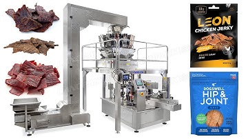 Automatic Doypack Rotary Packing Nitrogen Biltong Beef Jerky Zipper Premade Pouch Packing Machine