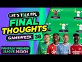 Fpl gameweek 38 final team selection thoughts  fantasy premier league tips 202324