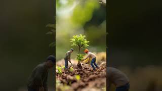 making a tree planting 💤💤 helping for environmental problems #tinytrees #bigtree #mothertree