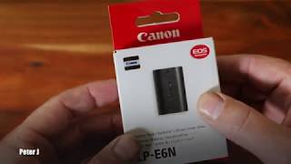 Original Canon LP-E6N Battery unboxing