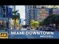 [4K] MIAMI DOWNTOWN BRICKELL. Central business district.