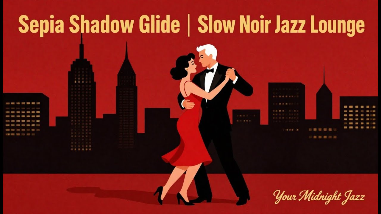 Sepia Shadow Glide | Slow Noir Jazz for Sleep, Cozy Nights & Work (1 Hour Mix)