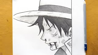 Easy drawing ideas || How to draw Luffy step by step for beginners || Anime drawing
