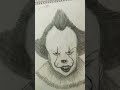 Drawing pennywise sketch from it