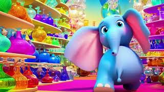 🎵 Ellie the Elephant in the Glassware Shop 🎵 | Children's Song