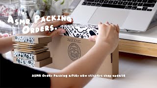 ☀️ASMR Packing Orders | ASMR Order Packing after new stickers shop update